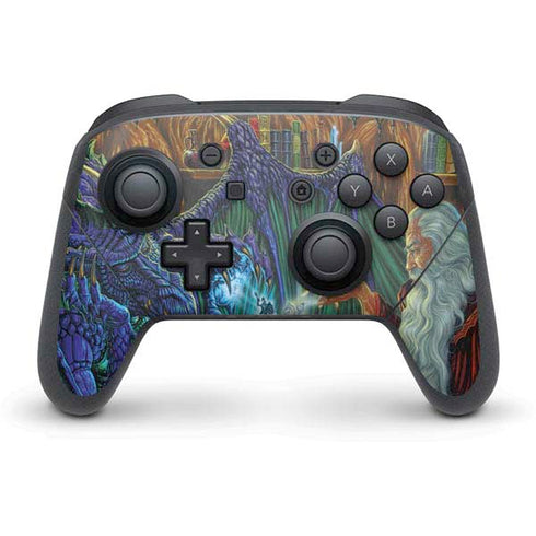 Dragon and Wizard Playing Chess by Ed Beard Jr Nintendo Skins