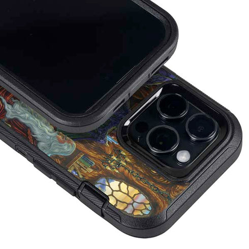 Dragon and Wizard Playing Chess by Ed Beard Jr Otterbox Defender iPhone Skin