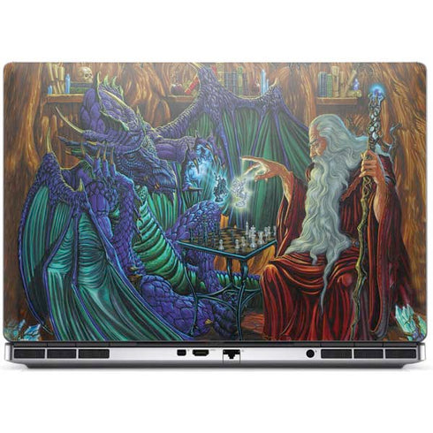 Dragon and Wizard Playing Chess by Ed Beard Jr Dell Precision Skin