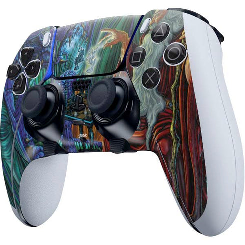 Ed Beard Jr. Dragon and Wizard Playing Chess PS5 DualSense Edge Pro Controller Skin