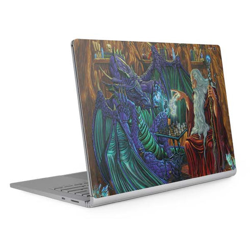 Dragon and Wizard Playing Chess by Ed Beard Jr Surface Book 2 13.5in Skin