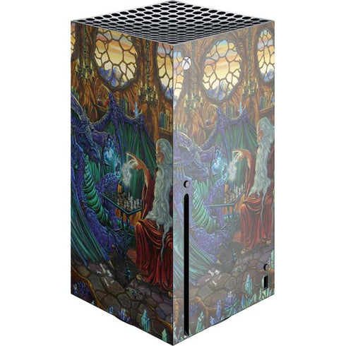 Dragon and Wizard Playing Chess by Ed Beard Jr Xbox Series X Skins