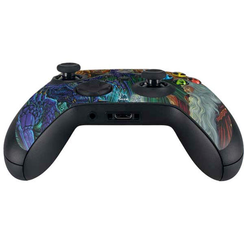 Dragon and Wizard Playing Chess by Ed Beard Jr Xbox Series X Controller Skin