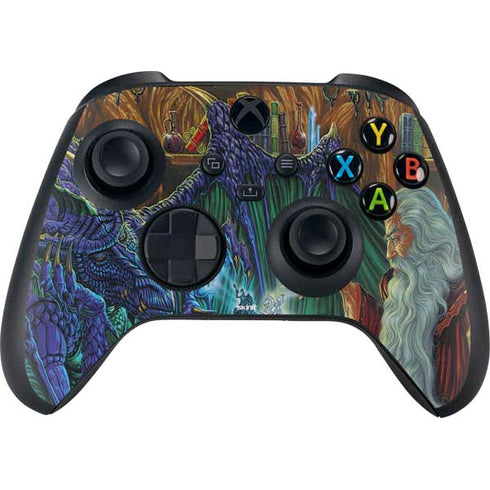 Dragon and Wizard Playing Chess by Ed Beard Jr Xbox Series X Skins