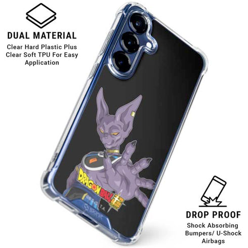 Dragon Ball Super Beerus Portrait Galaxy S25 Plus Clear Case