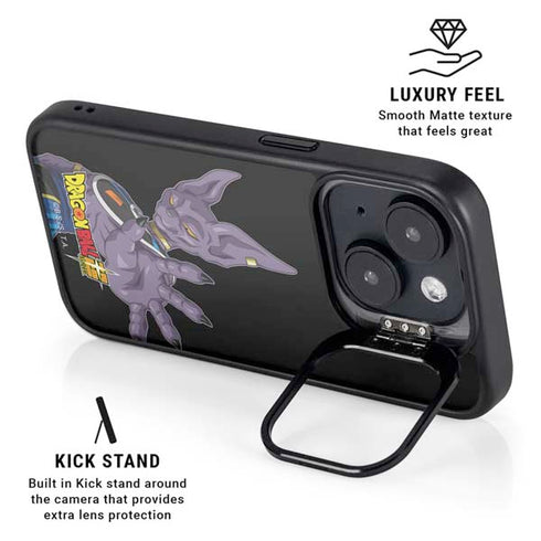 Dragon Ball Super Beerus Portrait iPhone 14 Plus Kickstand Case
