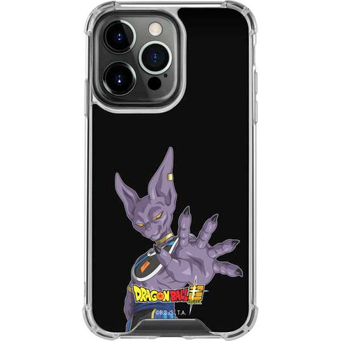 Dragon Ball Super Beerus Portrait iPhone 14 Pro Clear Case