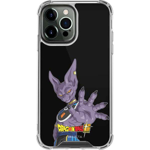 Dragon Ball Super Beerus Portrait iPhone 14 Pro Max Clear Case