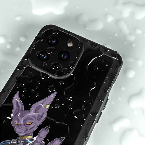 Dragon Ball Super Beerus Portrait iPhone 14 Pro Max Waterproof Case