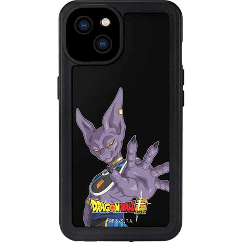 Dragon Ball Super Beerus Portrait iPhone 15 Plus Waterproof Case