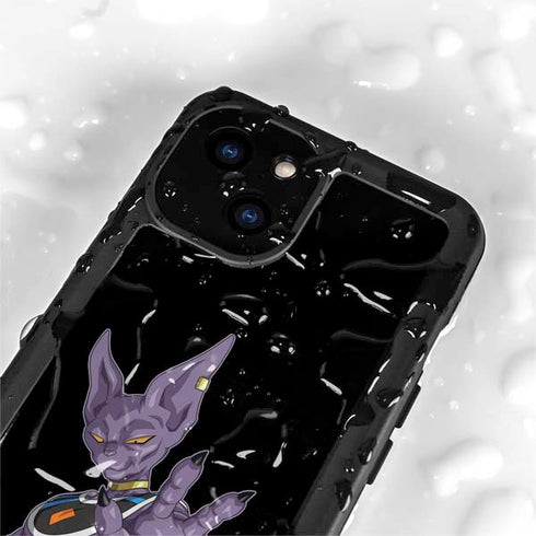 Dragon Ball Super Beerus Portrait iPhone 15 Plus Waterproof Case