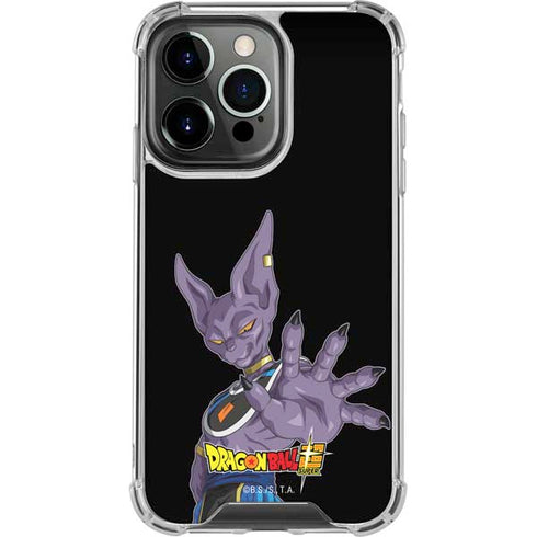 Dragon Ball Super Beerus Portrait iPhone 15 Pro Max Clear Case