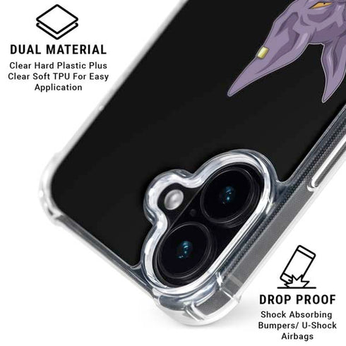 Dragon Ball Super Beerus Portrait iPhone 16 Clear Case