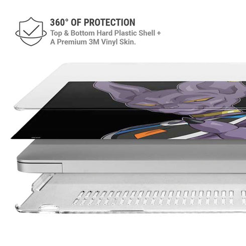 Dragon Ball Super Beerus Portrait MacBook Pro 14in (2021-24) Case plus Skin