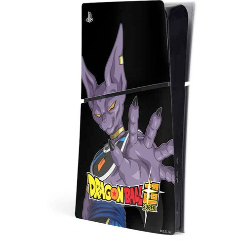 Dragon Ball Super Beerus Portrait PS5 Slim Digital Edition Console Skin