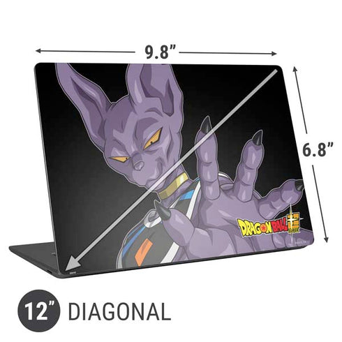 Dragon Ball Super Beerus Portrait Universal Laptop 12in (9.8 x 6.8in) Skin