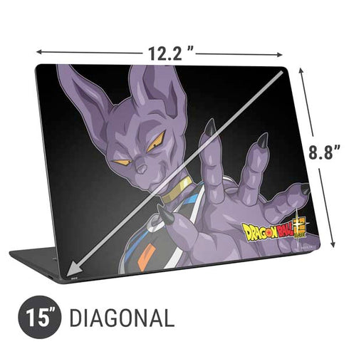 Dragon Ball Super Beerus Portrait Universal Laptop 15in (12.2 x 8.8in) Skin