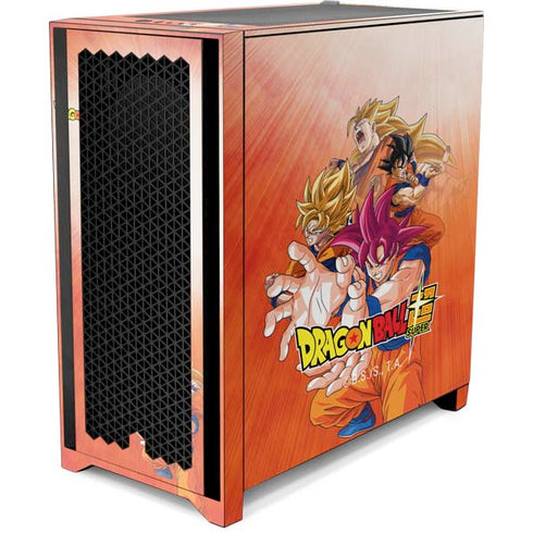 Dragon Ball Super Goku Evolution Corsair 4000D Tempered Glass Mid-Tower ATX Case Skin