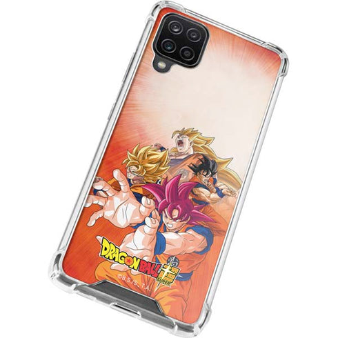 Dragon Ball Super Goku Evolution Galaxy A12 Clear Case