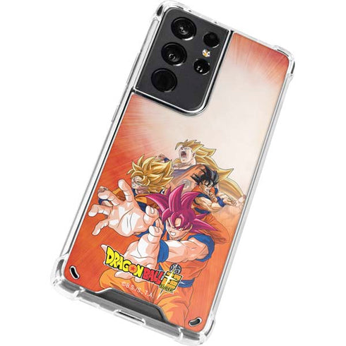Dragon Ball Super Goku Evolution Galaxy S21 Ultra 5G Clear Case