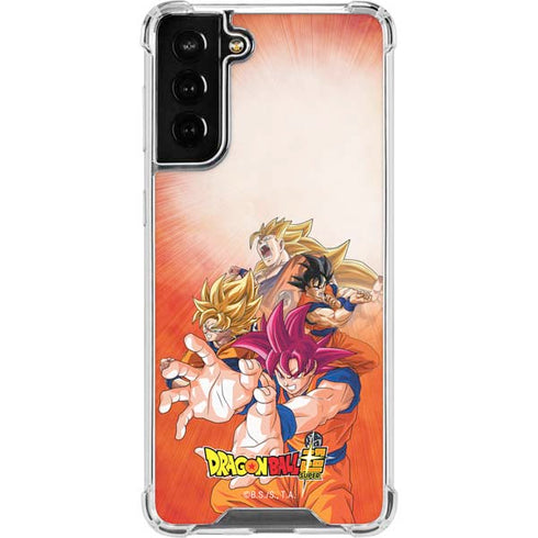 Dragon Ball Super Goku Evolution Galaxy S22 Plus Clear Case
