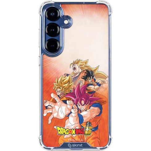 Dragon Ball Super Goku Evolution Galaxy S25 Clear Case
