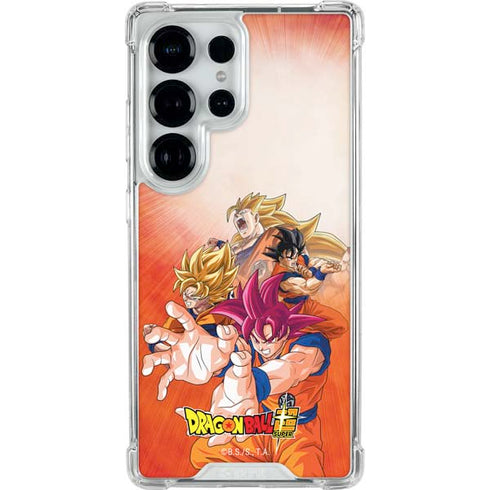 Dragon Ball Super Goku Evolution Galaxy S25 Ultra Clear Case
