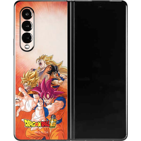Dragon Ball Super Goku Evolution Galaxy Z Fold3 5G Skin