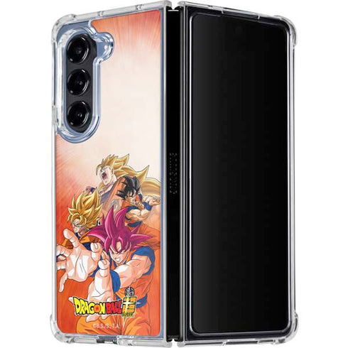 Dragon Ball Super Goku Evolution Galaxy Z Fold5 5G Clear Case