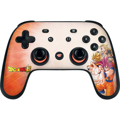 Dragon Ball Super Goku Evolution Google Stadia Controller Skin