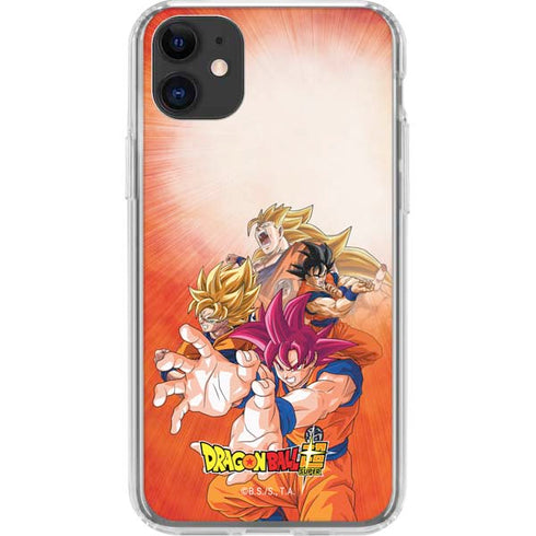 Dragon Ball Super Goku Evolution iPhone 11 Clear Case