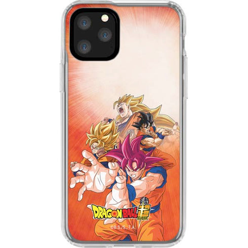 Dragon Ball Super Goku Evolution iPhone 11 Pro Clear Case