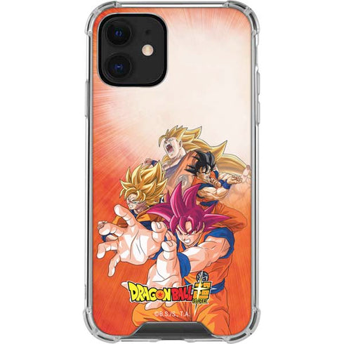 Dragon Ball Super Goku Evolution iPhone 12 Clear Case