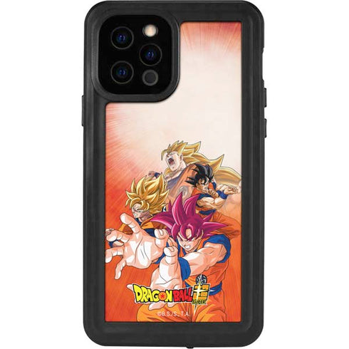 Dragon Ball Super Goku Evolution iPhone 12 Pro Waterproof Case