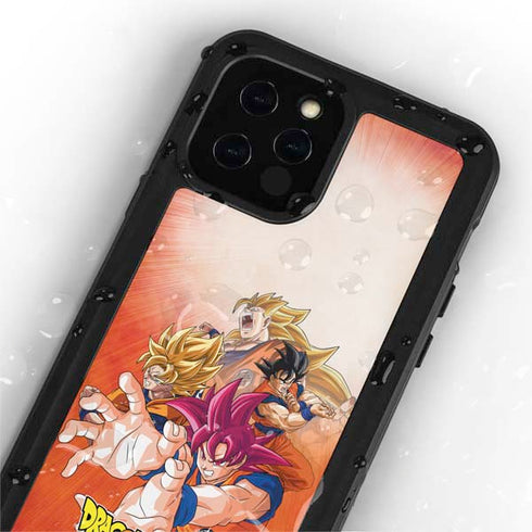 Dragon Ball Super Goku Evolution iPhone 12 Pro Waterproof Case