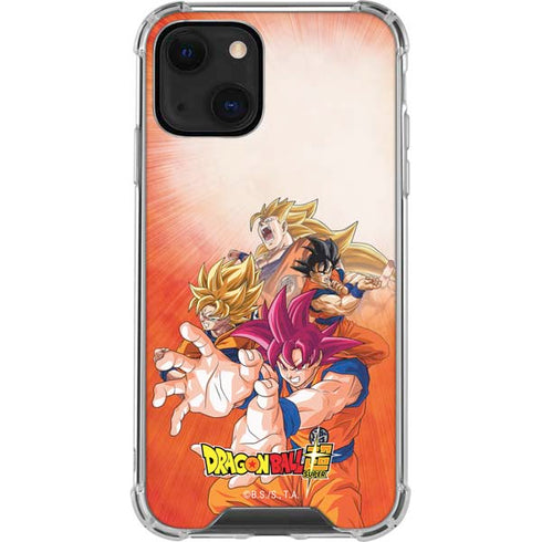 Dragon Ball Super Goku Evolution iPhone 13 Mini Clear Case