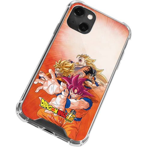 Dragon Ball Super Goku Evolution iPhone 13 Mini Clear Case