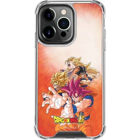 Dragon Ball Super Goku Evolution iPhone 13 Pro Clear Case