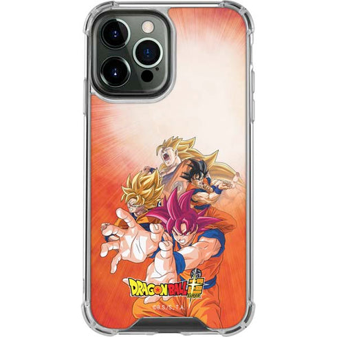Dragon Ball Super Goku Evolution iPhone 13 Pro Max Clear Case