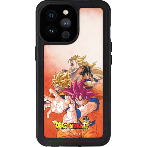 Dragon Ball Super Goku Evolution iPhone 14 Pro Max Waterproof Case