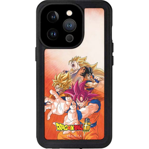 Dragon Ball Super Goku Evolution iPhone 14 Pro Waterproof Case