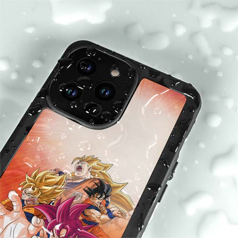 Dragon Ball Super Goku Evolution iPhone 14 Pro Waterproof Case