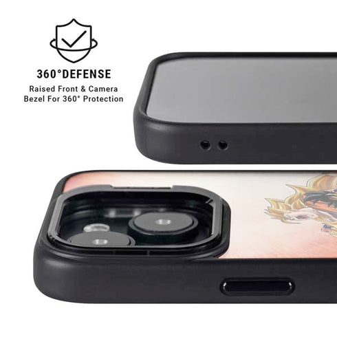 Dragon Ball Super Goku Evolution iPhone 15 Plus Kickstand Case