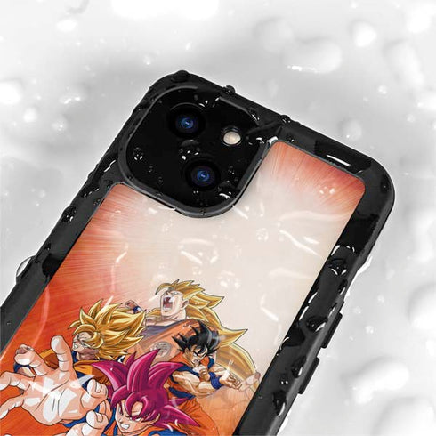 Dragon Ball Super Goku Evolution iPhone 15 Plus Waterproof Case