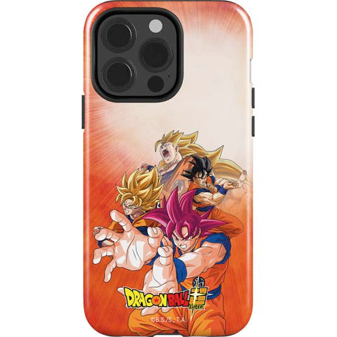 Dragon Ball Super Goku Evolution iPhone 15 Pro Impact Case