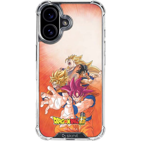 Dragon Ball Super Goku Evolution iPhone 16 Clear Case