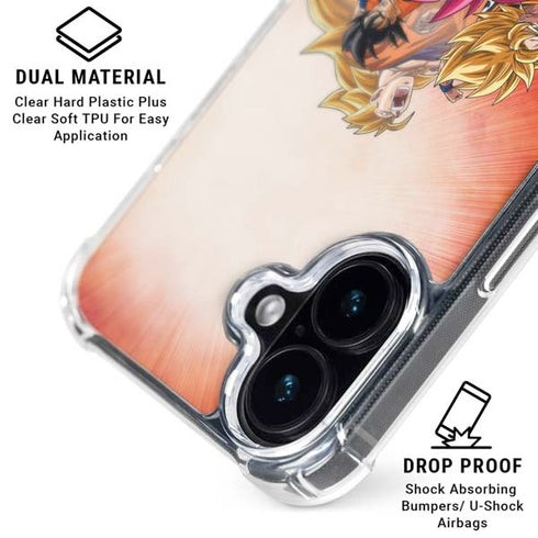 Dragon Ball Super Goku Evolution iPhone 16 Clear Case