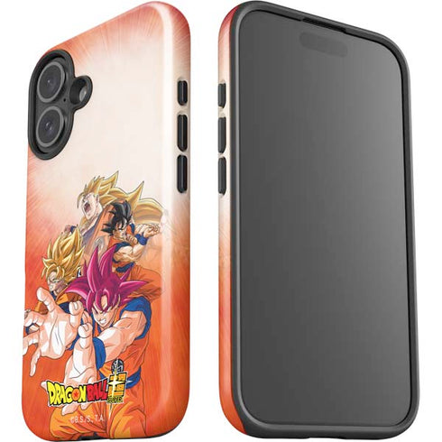 Dragon Ball Super Goku Evolution iPhone 16 Plus Impact Case