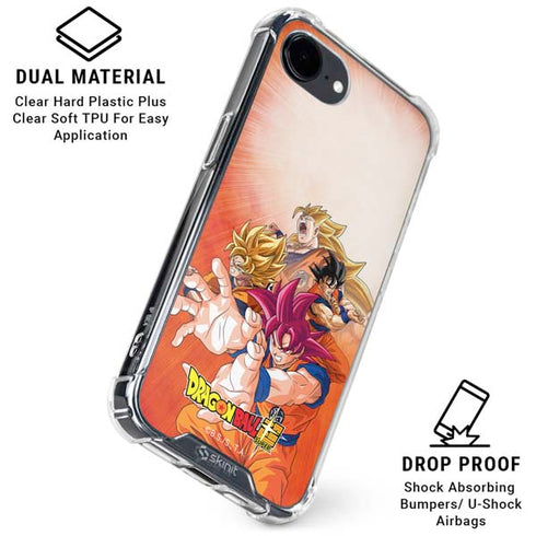 Dragon Ball Super Goku Evolution iPhone 16e Clear Case