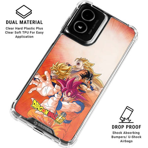 Dragon Ball Super Goku Evolution Moto G Power 5G (2024) Clear Case